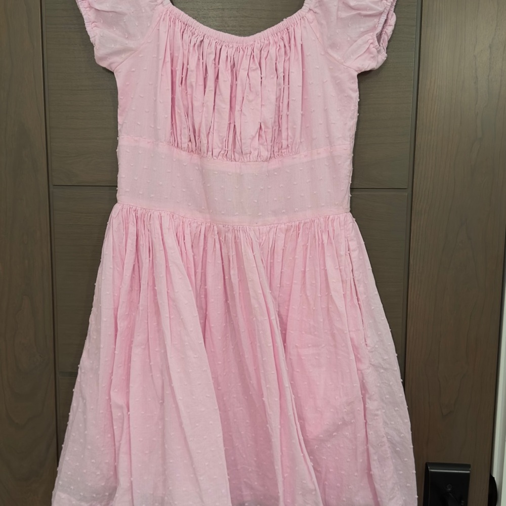Hearts and Found Loretta Dress Pale Pink “Dotted Swiss” (S)